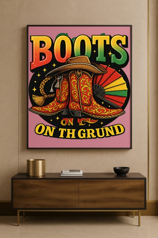 Boots On The Ground Poster – Mexican Cowboy Fiesta Canvas Wall Art