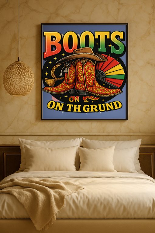 Boots On The Ground Poster – Mexican Cowboy Fiesta Canvas Wall Art