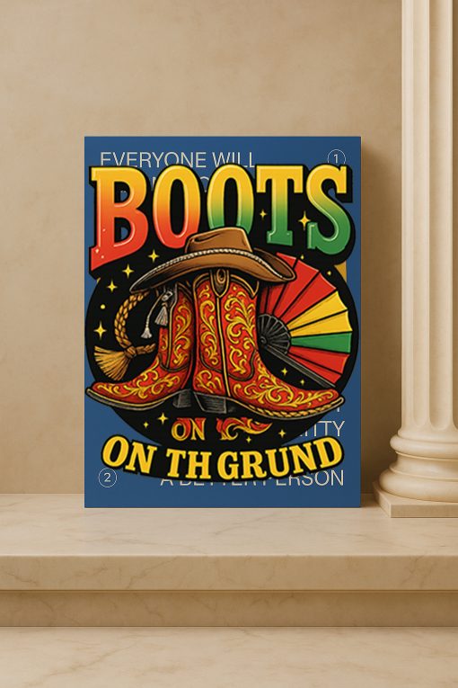 Boots On The Ground Poster – Mexican Cowboy Fiesta Canvas Wall Art