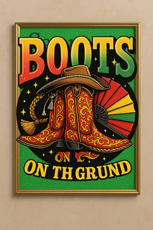 Boots On The Ground Poster – Mexican Cowboy Fiesta Canvas Wall Art