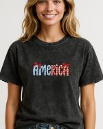 Cute Patriotic America T Shirt 4th Of July Graphic Tee For Women - CreativeDefind.com