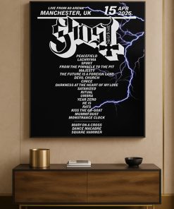 Ghost 2025 Skeletour Uk Setlist Poster Print Official Concert Memorabilia Wall Art 1 - CreativeDefind.com