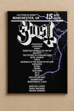 Ghost 2025 Skeletour Uk Setlist Poster Print Official Concert Memorabilia Wall Art - CreativeDefind.com