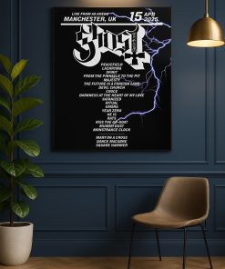 Ghost 2025 Skeletour Uk Setlist Poster Print Official Concert Memorabilia Wall Art 2 - CreativeDefind.com