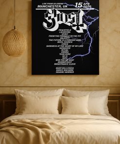 Ghost 2025 Skeletour Uk Setlist Poster Print Official Concert Memorabilia Wall Art 3 - CreativeDefind.com