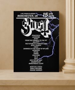 Ghost 2025 Skeletour Uk Setlist Poster Print Official Concert Memorabilia Wall Art 4 - CreativeDefind.com