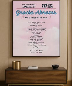 Gracie Abrams 2025 Uk Tour Setlist Poster Print Concert Memorabilia Wall Art 1 - CreativeDefind.com