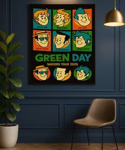 Green Day Saviors Tour 2025 Meet The Full Band Poster Canvas 2 - CreativeDefind.com