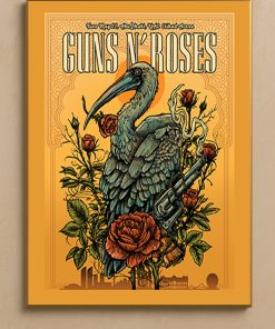 Guns N’ Roses Abu Dhabi 2025 Concert Poster Canvas – Etihad Arena (May 27)