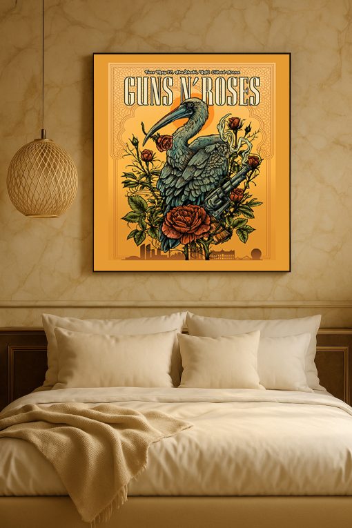 Guns N’ Roses Abu Dhabi 2025 Concert Poster Canvas – Etihad Arena (May 27)
