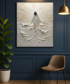Jesus Walking On Water Canvas 3d Embossed Spiritual Christian Wall Art 2 - CreativeDefind.com