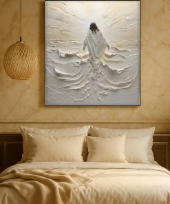 Jesus Walking On Water Canvas 3d Embossed Spiritual Christian Wall Art 3 - CreativeDefind.com