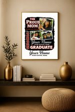 Proud Mom Graduation Canvas Custom Class Of 2025 Photo Poster Gift - CreativeDefind.com