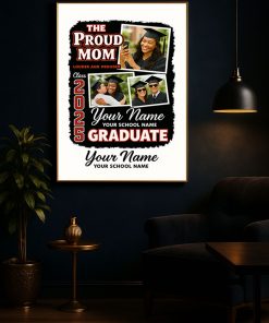 Proud Mom Graduation Canvas Custom Class Of 2025 Photo Poster Gift 3 - CreativeDefind.com