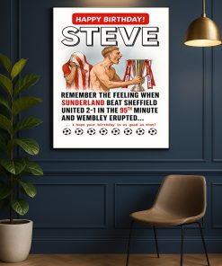 Sunderland 95th Minute Winner Poster Football Canvas Print For Fans 2 - CreativeDefind.com