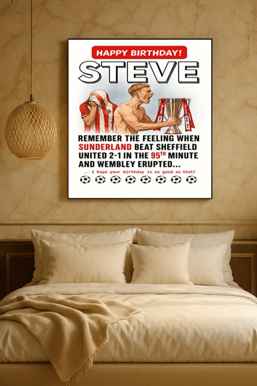 Sunderland 95th Minute Winner Poster – Football Canvas Print for Fans