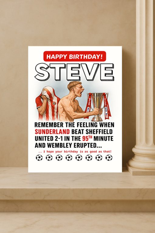 Sunderland 95th Minute Winner Poster – Football Canvas Print for Fans
