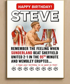 Sunderland 95th Minute Winner Poster – Football Canvas Print for Fans