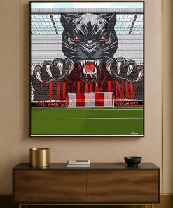 Til The End Black Panther Football Tifo Poster Stadium Crowd Canvas Art Print 1 - CreativeDefind.com