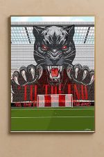 Til The End Black Panther Football Tifo Poster Stadium Crowd Canvas Art Print - CreativeDefind.com