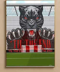 “Til The End” Black Panther Football Tifo Poster – Stadium Crowd Canvas Art Print