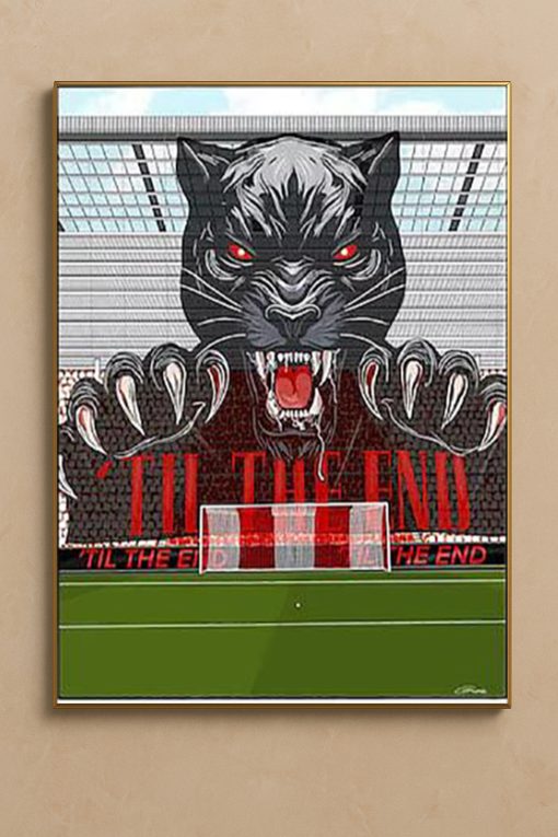 “Til The End” Black Panther Football Tifo Poster – Stadium Crowd Canvas Art Print