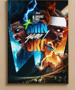 Timberwolves Vs Thunder Game 1 Nba Conference Finals 2025 Poster Canvas - CreativeDefind.com