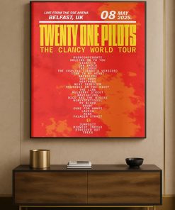 Twenty One Pilots Clancy World Tour 2025 Uk Setlist Poster Print Concert Memorabilia Wall Art 1 - CreativeDefind.com