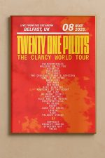 Twenty One Pilots Clancy World Tour 2025 Uk Setlist Poster Print Concert Memorabilia Wall Art - CreativeDefind.com