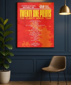 Twenty One Pilots Clancy World Tour 2025 Uk Setlist Poster Print Concert Memorabilia Wall Art 2 - CreativeDefind.com