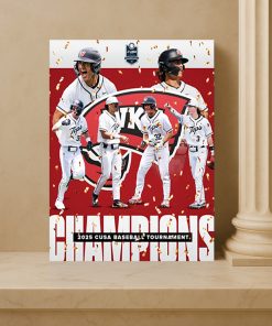 Western Kentucky Hilltoppers 2025 C Usa Baseball Champions Poster Canvas 4 - CreativeDefind.com