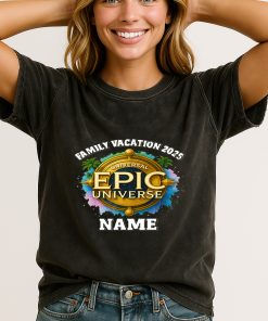 Custom Universal Epic Universe Family Vacation 2025 Shirt Personalized Theme Park Trip Tee 1 - CreativeDefind.com