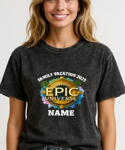 Custom Universal Epic Universe Family Vacation 2025 Shirt – Personalized Theme Park Trip Tee