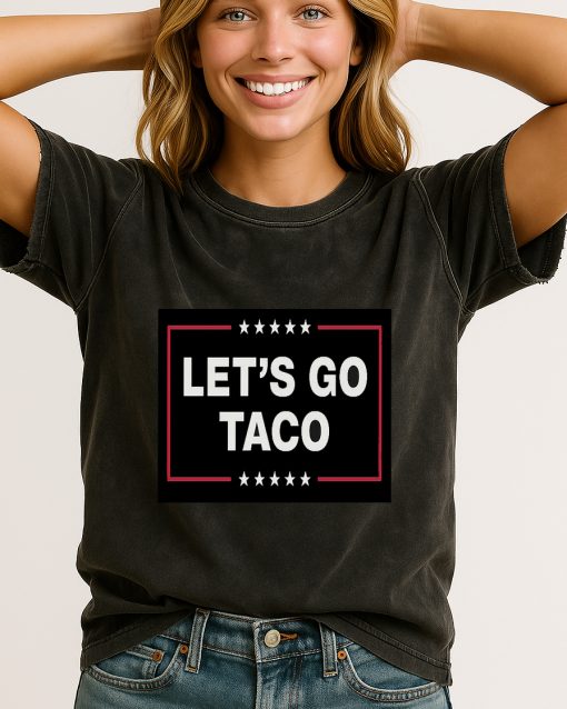 Funny “Let’s Go Taco Trump” 2D Acid Washed Shirt – Political Parody Tee
