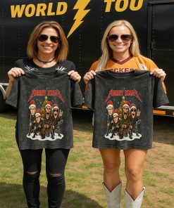 Funny Metallica Christmas T Shirt Merry Xmas Krik Parody Gift For Rock Fans 2d Acid Washed Shirts 2 - CreativeDefind.com