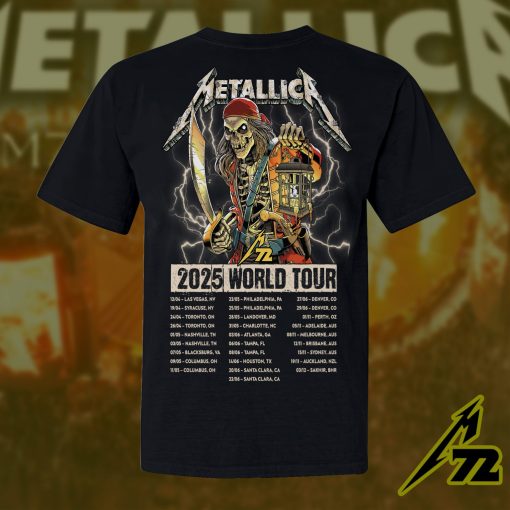 Metallica M72 Tour Unisex T-Shirt – June 8, 2025 “Tonight in Tampa” Concert Tee, Raymond James Stadium