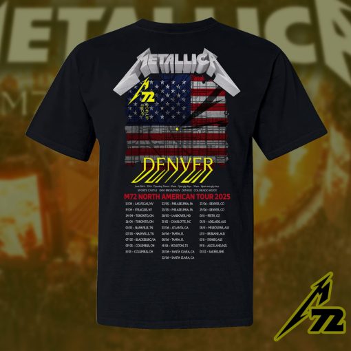 Metallica M72 World Tour Tee – June 27 2025 at Empower Field Denver | Unisex T-Shirt Featuring Full Night 1 Setlist