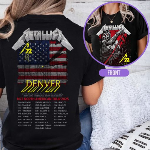 Metallica M72 World Tour Tee – June 27 2025 at Empower Field Denver | Unisex T-Shirt Featuring Full Night 1 Setlist